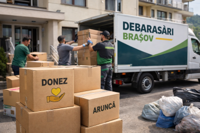 pregatire pentru debarasare apartament - sortare si ambalare